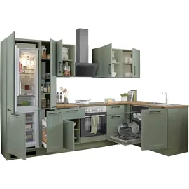 BASIC by Balculina Winkelküche L-Form 310 cm grün