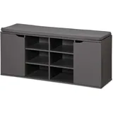 KESPER Schuhschrank mit Sitzkissen und Türen - versch. Ausführungen - Grau