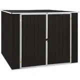 3,8m2 195cm Gerätehaus Metall Fahrradgarage Geräteschrank Gartenschuppen Grün DE