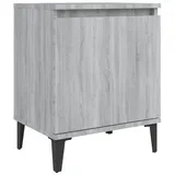 vidaXL Nachtschrank mit Metallbeinen 40 x 30 x 50 cm Grau Sonoma-Eiche