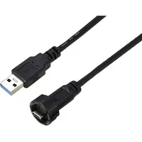 TRU Components USB-C® 3.0 Stecker auf USB Stecker IP67