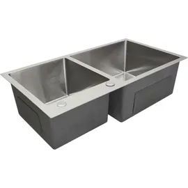 MONSTER SHOP Edelstahl Küchenspüle Spülbecken Doppelspüle Einbauspüle Zwei Waschbecken 82cm