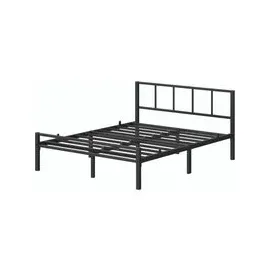 VASAGLE Metallbett 160 x 200 cm Schwarz