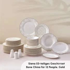 KARACA Elegance Bone Siena Tafelservice 53-tlg. weiß/gold