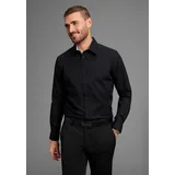 Bruno Banani Langarmhemd »elastische Baumwollqualität« für maximale Bewegungsfreiheit durch Stretch, Gr. XL (43/44) - N-Gr, schwarz, , 18445730-XL N-Gr