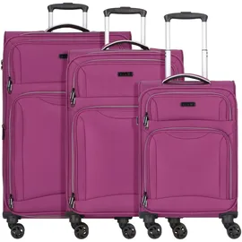 d & n Travel Line 9204 Koffer-Set 3-tlg. lila/Polyester