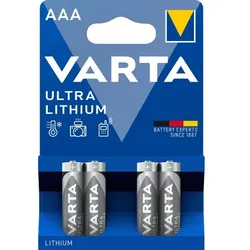 1x4 Varta Ultra Lithium Micro AAA LR 03