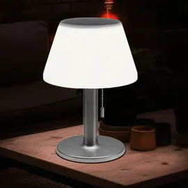 Expo Börse 2er Set LED Solar Tischleuchte, Kunststoff, weiß, Höhe 28 cm