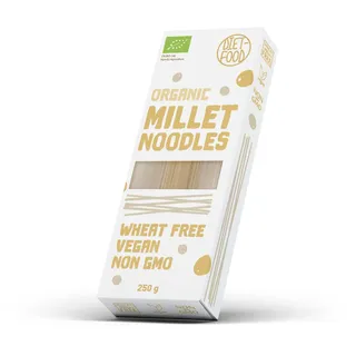 Diet-Food Millet Bio Glutenfreie Hirsenudeln – Bio Hirse Glutenfrei – Low Carb Nudeln – Glutenfreie Nudeln – Suppennudeln – Gesund und Nahrhaft – 250gr