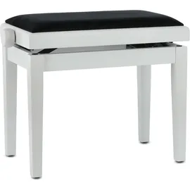 Gewa Pianobank Deluxe, Massivholz, höhenverstellbar, weiß matt