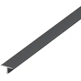 Übergangsprofil T-Form Aluminium schwarz matt T-Profil (B= 14 mm, L= 250 cm)