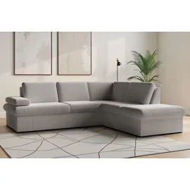 sit&more Ecksofa Moreno L-Form, B: 238 cm, mit Armteilverstellung, optional Bettfunktion grau