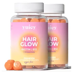 yuicy® Biotin Gummies 10mg Hair Glow Haarvitamine Für Haarwachstum 120 St