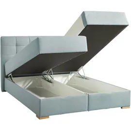 Home Affaire Boxbett HOME AFFAIRE "Olivet mit Bettkasten", blau (petrol), B:194cm L:230cm, Komplettbetten, in 4 Farben, 4 Breiten, 2 Matratzenarten, auch in Überlänge 220 cm