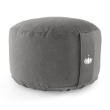 Lotuscrafts® Meditationskissen, Extra-hoch mit 20 cm Sitzhöhe, Yoga Kissen mit Dinkelfüllung, Yogakissen Rund, Bodenkissen Rund, Yogakissen Meditationskissen, Bezug waschbar, GOTS Zertifiziert