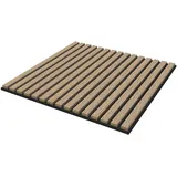 [neu.holz] Akustik-Wandpaneel Vang braun 12 St. 60 x 60 cm