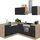 OPTIFIT Winkelküche L-Form 210 x 175 cm grau