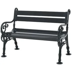 Proregal Gartenbank Curacao 2-SitzerAnthrazit HxBxT 85x115x60cm Witterungs- & UV-beständiger Kunststoff Parkbank Sitzbank Außenbereich Garten Balkon Terrasse