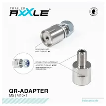 Radox Trailer AxXle QR-Adapter M10x1 Edelstahl weiß