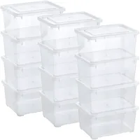 GRIZZLY Kleine Aufbewahrungsbox mit Deckel, 1,7 L transparente Box,