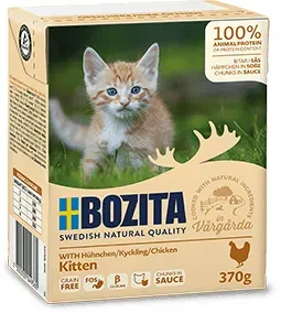 BOZITA - Katzenfutter, Fleischbällchen in Sauce Kitten 370g (Rabatt für Stammkunden 3%)