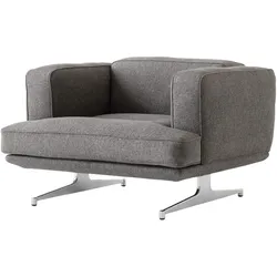 &Tradition Inland AV21 Sessel, polished aluminium / moss 0014