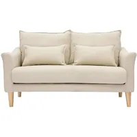 Miliboo - Design-Sofa 2 Plätze beiger Stoff kate
