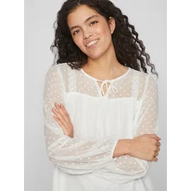 VILA Blusenshirt VIEDEE L/S TOP - NOOS Weiß 42