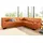 DOMO collection Eckcouch Kunstleder 2-Sitzer Orange