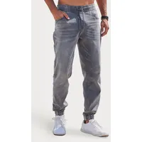 John Devin Jogg Pants, Joggpants mit elastischem Bund aus weicher Stretch-Qualität, Gr. L (52/54) - N-Gr, grey-denim, , 59021128-L N-Gr