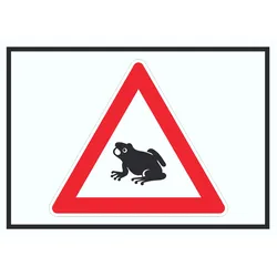 Vorsicht Krötenwanderung Symbol Schild A6 (105x148mm)