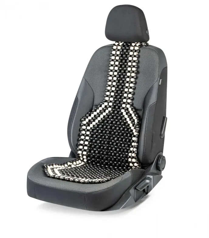 Universeller Massager, Massageauflage für Autositze mit Holzperlen, schwarz
