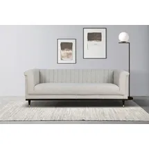 Home Affaire 2-Sitzer HOME AFFAIRE "Chamby", beige (creme), B:180cm H:71cm T:85cm, 100% Polyester;Samtoptik (100% Polyester), Scheuertouren >100.000, Pilling: 5, Sofas, mit Holzrahmen unten und Steppung im Lehnenbereich