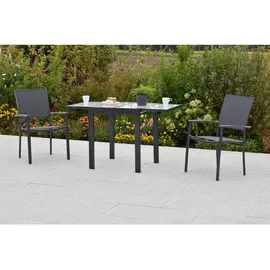 gardenson Milano Stapelsessel 57 x 56 x 90 cm grau