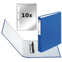 Herlitz Ringbuch DIN A5 mit 2-Ringe incl. 10 Prospekthüllen
