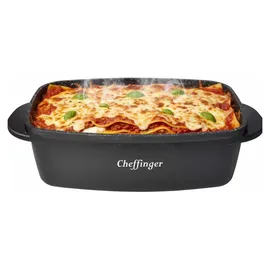 Cheffinger Auflaufform mit Deckel Induktion Pfanne Schmortopf Marmorbeschichtung Aluguss 32cm