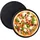 Relaxdays Pizzablech, 2er Set, rund, antihaftbeschichtet, Pizza & Flammkuchen, Carbonstahl, Pizzaform, ca. 1 cm (h) x 32 cm, grau,