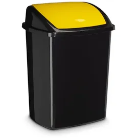 CEP Abfallbehälter mit Einwurfklappe, 50 L, gelb