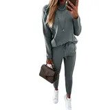 Godoboo Damen Jogginganzug Trainingsanzug Freizeitanzug Frauen gefütterter Women's Lined Leisure Suit Women's sports suit Hausanzug Fitnessanzug Freizeitanzug Trainingsanzüge für Damen Set - 3XL