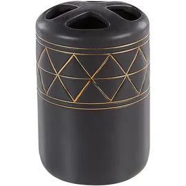 Beliani Badezimmer Set Badaccessoire-Set Schwarz/Gold