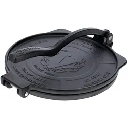Victoria Tortilla Presse für Mexikanische Tortillas, Gusseisen HD 20 cm, Pataconera, VIC-34214, Schwarz