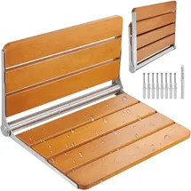 Vevor Klappbarer Duschsitz Teak Duschbank 227 kg
