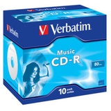 Verbatim CD-Rohling CD-R 80 10-pk, Jewel Case 700 MB