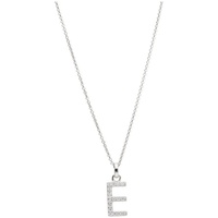Smart Jewel Kette mit Anhänger »Kette Buchstabe E mit Zirkonia Steine, Silber 925 silberfarben
