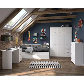 58 aufm Kessel KINDERZIMMER SET Parisot Sleep 5-tlg. Holzdekor Weiß/Eiche
