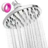 Runde Regendusche Duschkopf 15 cm Groß mit Gleichmäßiger Wasserverteilung,Silber für Solardusche Kopfbrause Regendusche Brausekopf einzeln