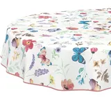 ANRO Wachstuchtischdecke Oval 160 x 140 cm Schmetterlinge