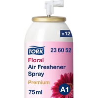 Tork Lufterfrischer Spray mit Blütenduft A1, Frischeduft, 12 Flaschen, 236052