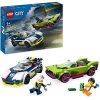 LEGO City Verfolgungsjagd mit Polizeiauto und Muscle Car 60415