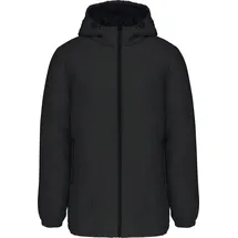 Kariban Recycelter Uni-Kapuzenparka schwarz M